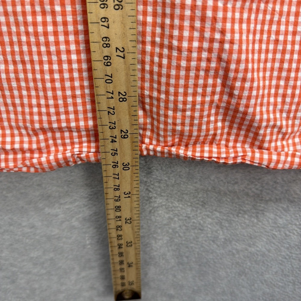 Clemson Tigers Columbia PFG Shirt Mens XXL Orange Gingham Check Super Bonehead - Picture 7 of 9
